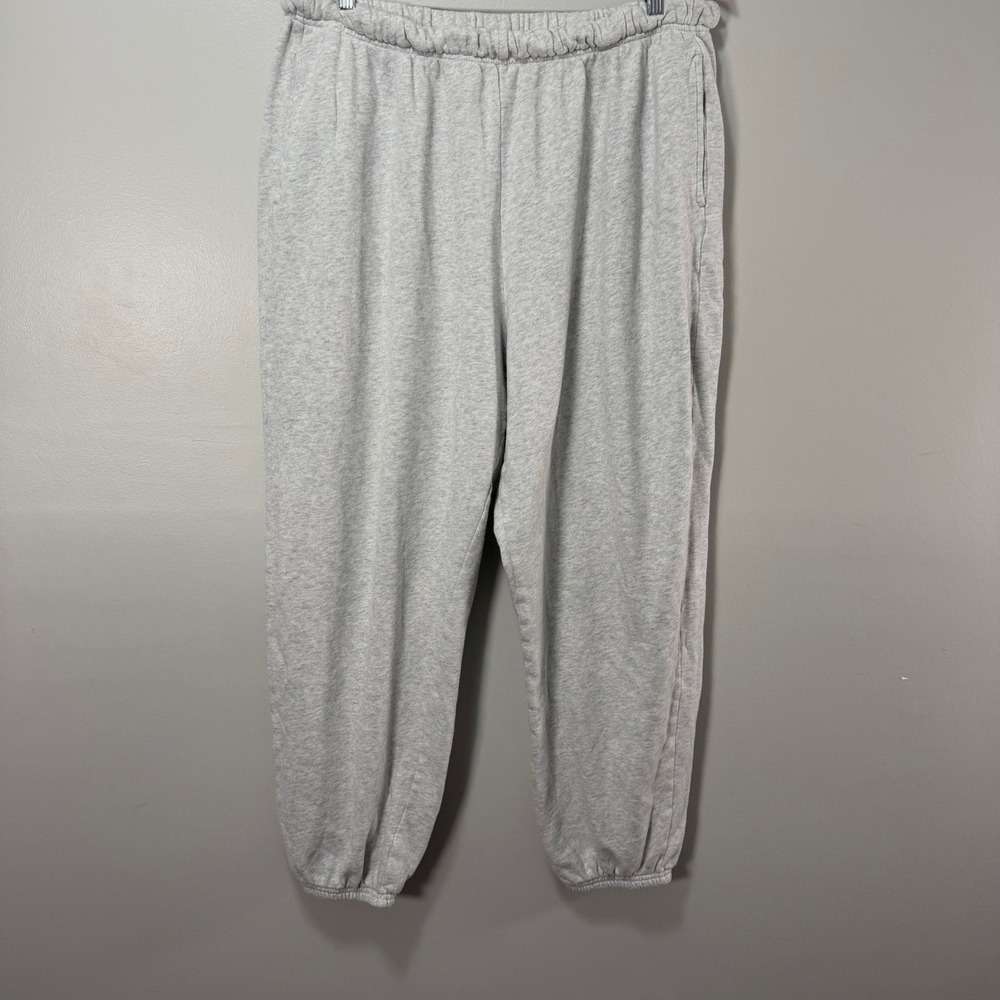 Old Navy Womens XL Tall Gray Heathered High Rise Jogger Sweatpants Fleece Lined